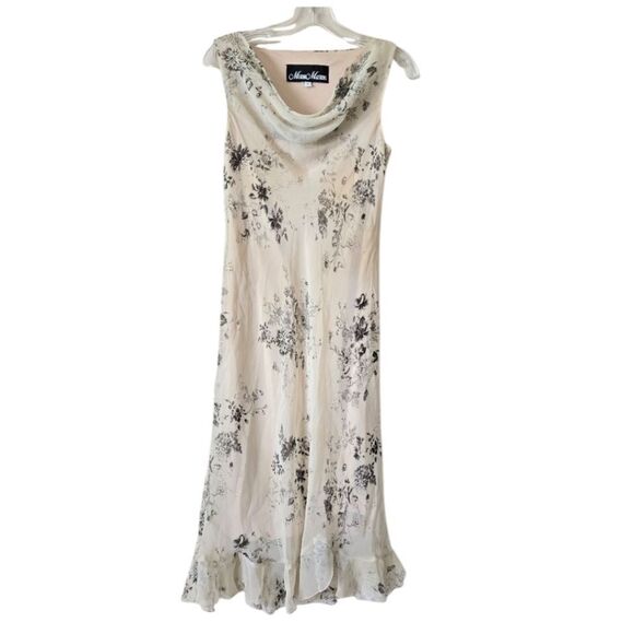 MEGHAN MATTHEWS Womens Floral Print Sleeveless Dress Size 6 Y2k 90s Fairy Core - Picture 1 of 13